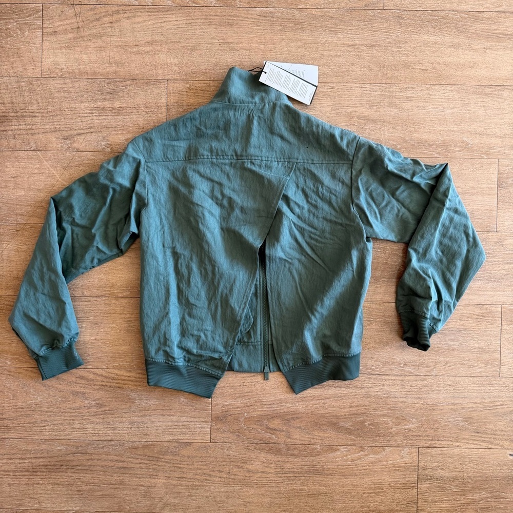Adidas Y-3 Olive Green Lightweight Jacket women Large - Picture 3 of 3